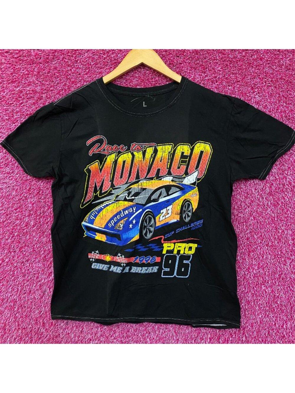 Race to Monaco Pro 96 Cup Challenge 1000 Racing Car Tee Large